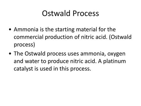 what reactions are similar to the ostwald process